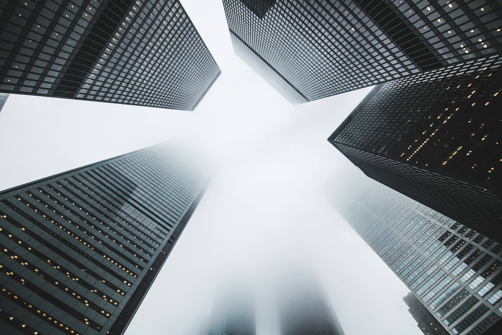 Tower architecture from below